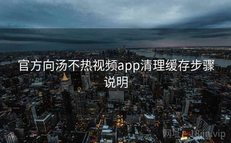 官方向汤不热视频app清理缓存步骤说明